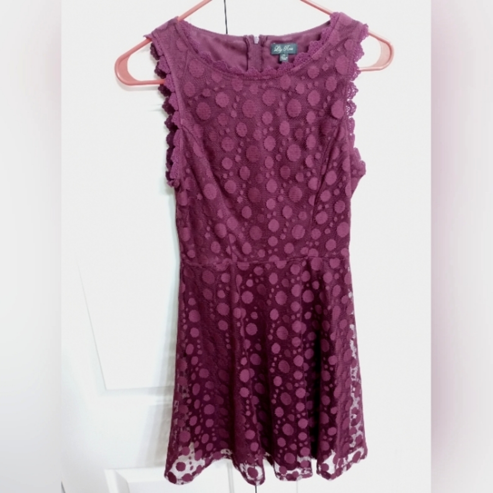 XS Lily Rose Polka Dot Lace dress
